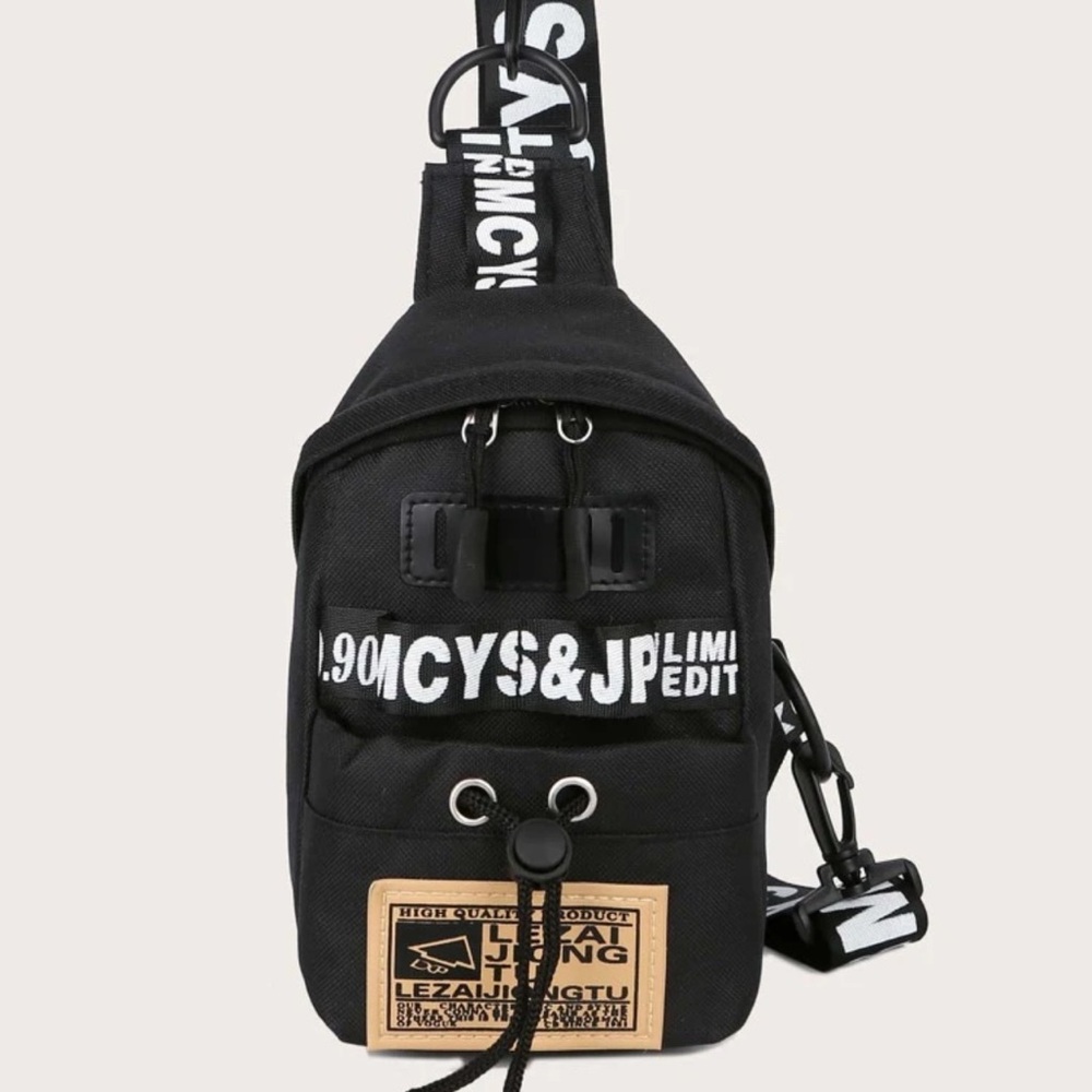 Drawstring decor sling bag!